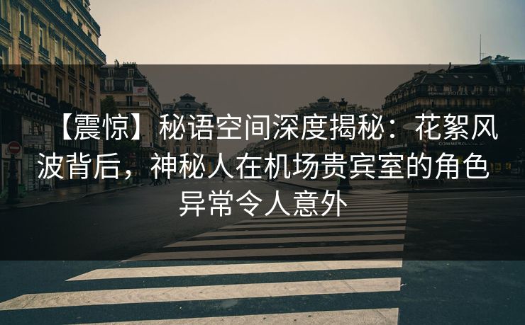 【震惊】秘语空间深度揭秘：花絮风波背后，神秘人在机场贵宾室的角色异常令人意外