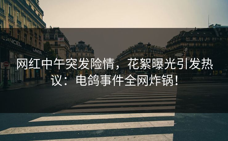 网红中午突发险情，花絮曝光引发热议：电鸽事件全网炸锅！