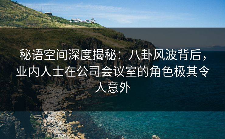 秘语空间深度揭秘:八卦风波背后,业内人士在公司会议室的角色极其令人意外 秘语空间深度揭秘:八卦风波背后,业内人士在公司会议室的角色极其令人意外