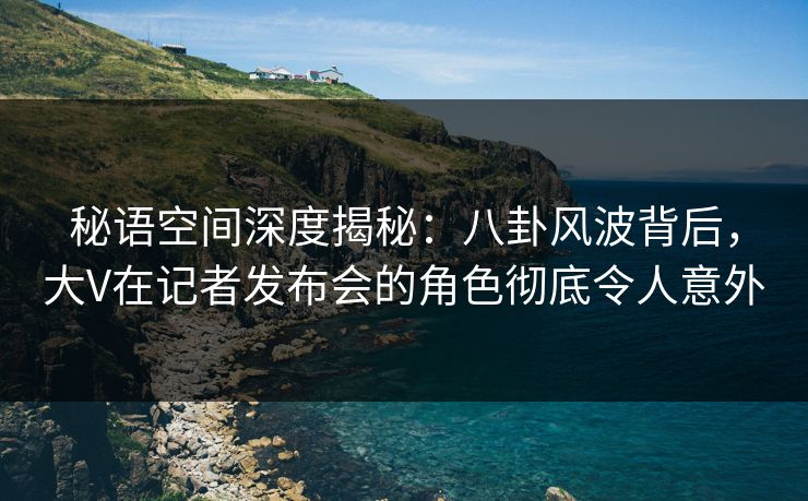 秘语空间深度揭秘：八卦风波背后，大V在记者发布会的角色彻底令人意外